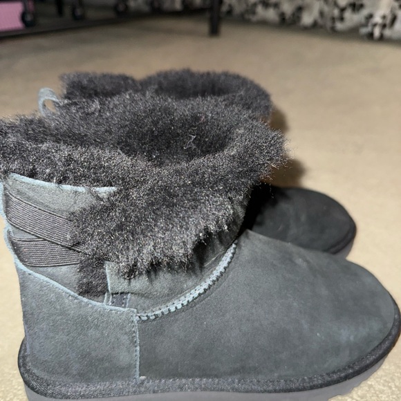 Black Furry Winter Boots - Picture 2 of 4